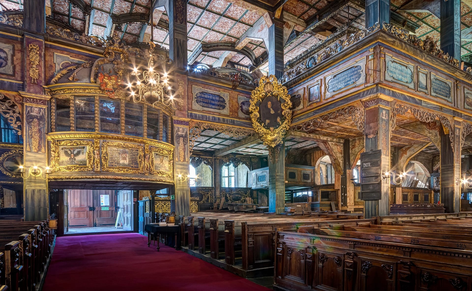 Kościół Pokoju w Świdnicy widok na Lożę Hochbergów